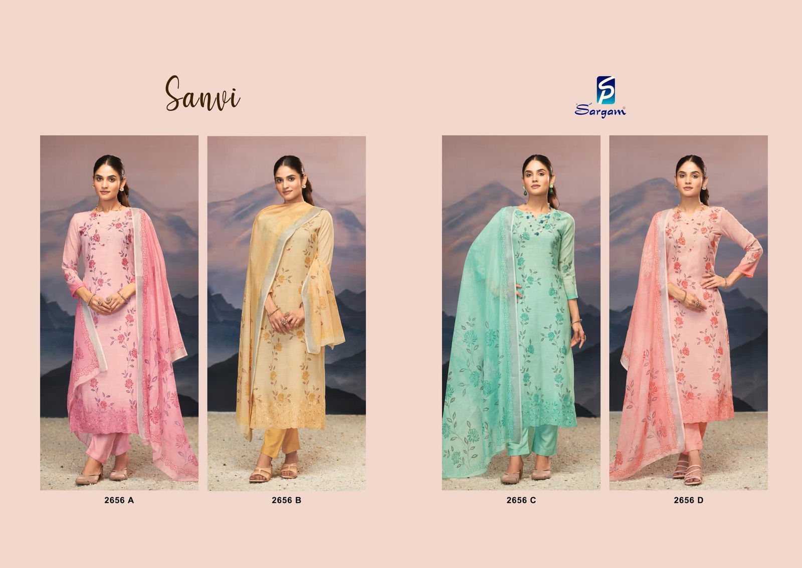 Sanvi by Sargam Lilen Printed Designer Salwar Suit Suppliers In India